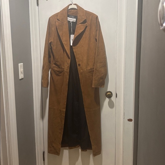 Reformation Jackets & Blazers - REFORMATION x VEDA Lexington suede leather maxi trench coat